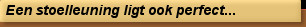 Een stoelleuning ligt ook perfect...